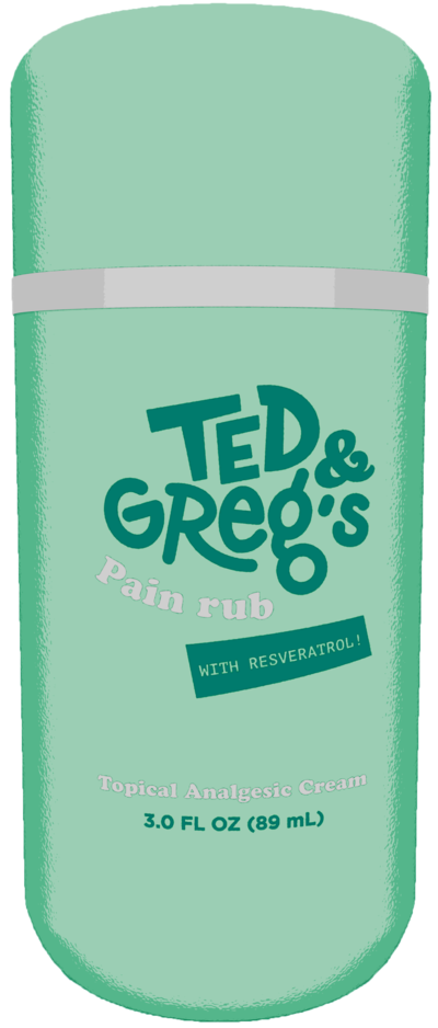 Ted and Greg's Pain Cream Bottle